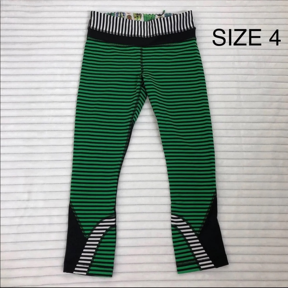 LULULEMON SEAWHEEZE • Green cropped leggings